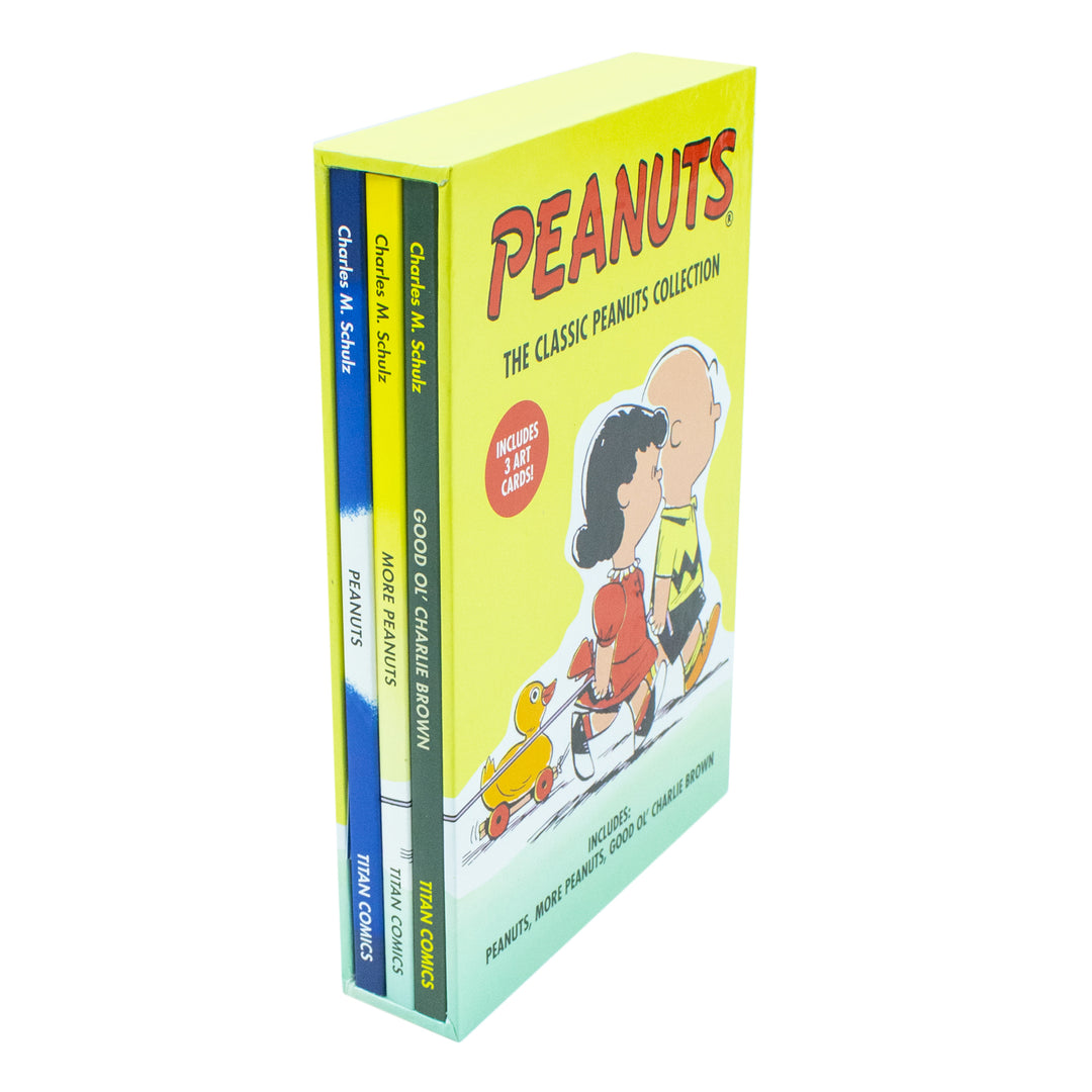 The Classic Peanuts Collection 3 Book Set By Charles M. Schulz (Includes 3 Art Cards)