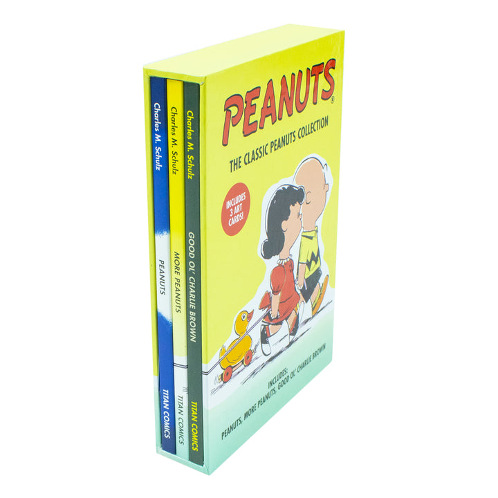 The Classic Peanuts Collection 3 Book Set By Charles M. Schulz (Includes 3 Art Cards)
