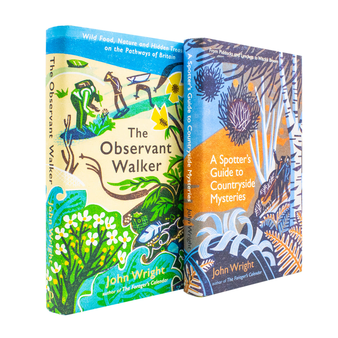 John Wright 2 Book Set: The Observant Walker & A Spotters Guide to Countryside Mysteries – Discover Natures Hidden Secrets & Mysteries (Hardback)