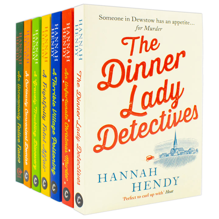 The Dinner Lady Detectives Series 7 Books Collection Set By Hannah Hendy (The Dinner Lady Detectives,An Unfortunate Christmas Murder,A Terrible Village Poisoning,Curiously Convenient Demise & More)