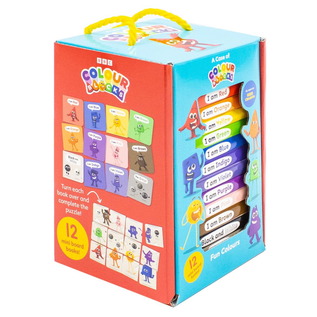 A Case of Colourblocks 12 Mini Books Collection Boxset (I am Red, I am Blue, I am Yellow, I am Green, I am Orange, I am Purple, I am Pink, I am Brown, Black and White, I am Indigo, I am Violet and Grey)