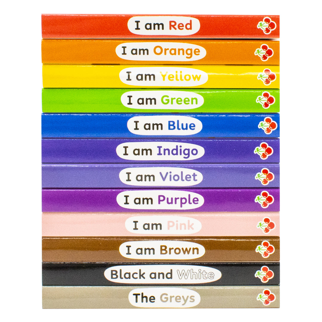 A Case of Colourblocks 12 Mini Books Collection Boxset (I am Red, I am Blue, I am Yellow, I am Green, I am Orange, I am Purple, I am Pink, I am Brown, Black and White, I am Indigo, I am Violet and Grey)