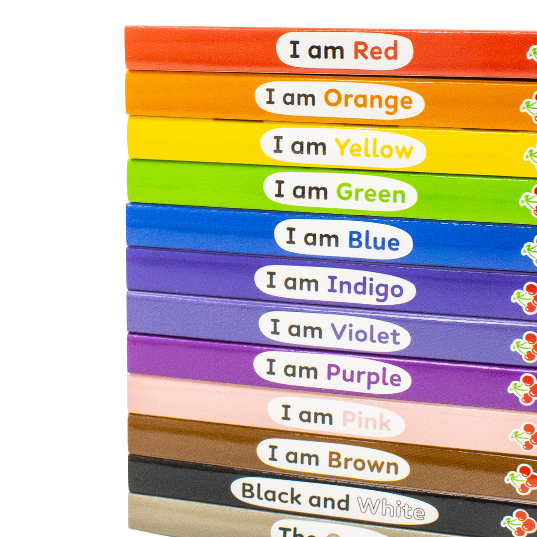 A Case of Colourblocks 12 Mini Books Collection Boxset (I am Red, I am Blue, I am Yellow, I am Green, I am Orange, I am Purple, I am Pink, I am Brown, Black and White, I am Indigo, I am Violet and Grey)