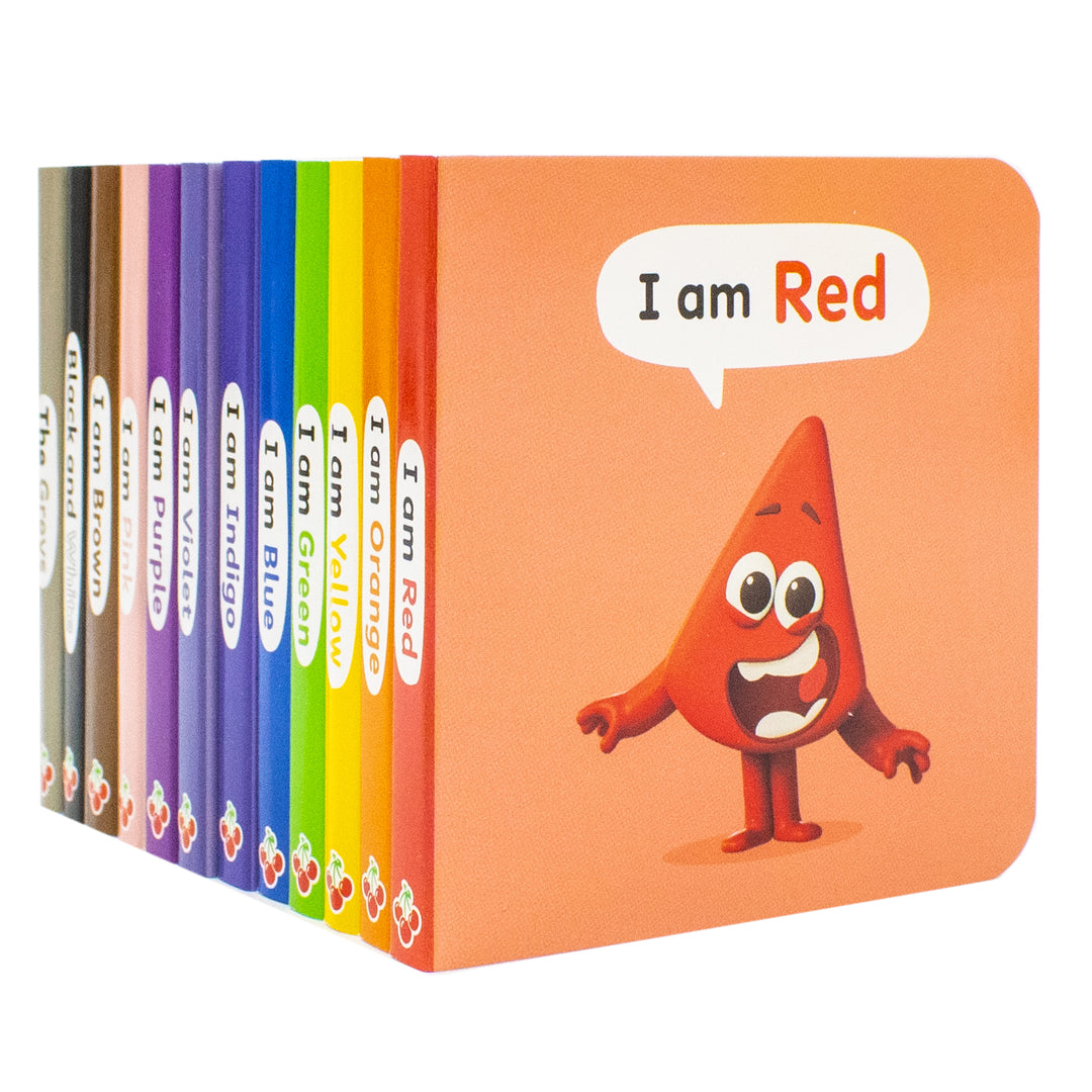 A Case of Colourblocks 12 Mini Books Collection Boxset (I am Red, I am Blue, I am Yellow, I am Green, I am Orange, I am Purple, I am Pink, I am Brown, Black and White, I am Indigo, I am Violet and Grey)