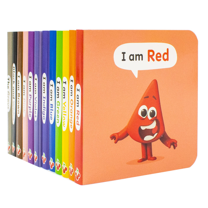A Case of Colourblocks 12 Mini Books Collection Boxset (I am Red, I am Blue, I am Yellow, I am Green, I am Orange, I am Purple, I am Pink, I am Brown, Black and White, I am Indigo, I am Violet and Grey)