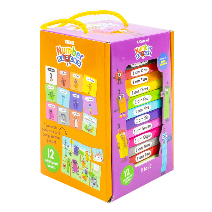 Numberblocks 12 Mini Board Books Collection Carry Case – Early Learning Counting Books for Preschool & Travel