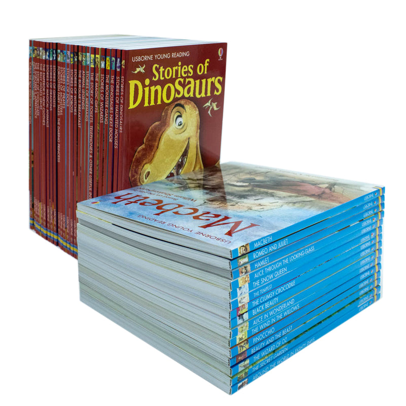 Usborne Reading Library Young Readers 40 Books Box Set (Yellow) |Children's Fiction, Early Learning, Adventure, Education, Fun Stories,Paperback