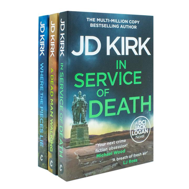 DCI Logan Crime Thrillers Collection 3 Book Set By JD Kirk Vol: 17-19 ( A Dead man Walking,In Service Of Death,Where The Pieces Lie )