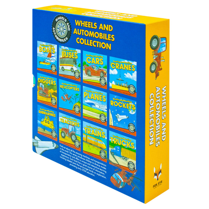 Wheels & Automobiles Collection: 12-Book Set – Educational Kids Books: Wheels, Machines, Boats, Buses & Cars for Fun Learning, Adventure & Creativity