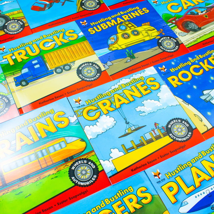 Wheels & Automobiles Collection: 12-Book Set – Educational Kids Books: Wheels, Machines, Boats, Buses & Cars for Fun Learning, Adventure & Creativity