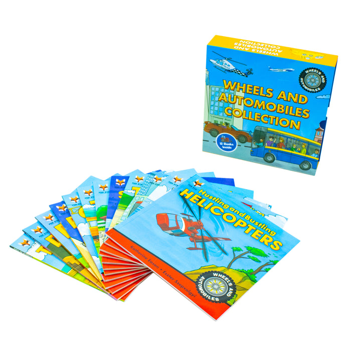 Wheels & Automobiles Collection: 12-Book Set – Educational Kids Books: Wheels, Machines, Boats, Buses & Cars for Fun Learning, Adventure & Creativity