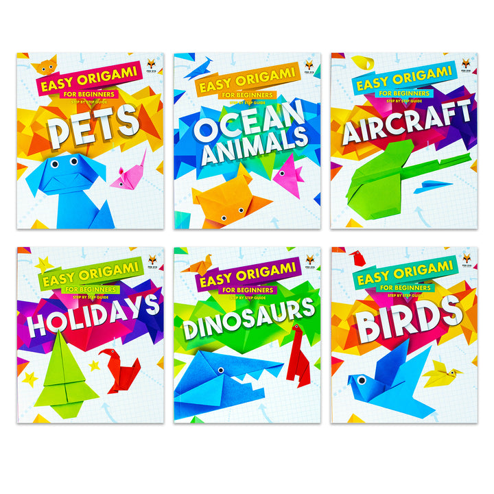 Step-by-Step Guide to Easy Origami for Beginners – 8 Book Set: Fun Paper Crafts for Kids with Birds, Dinosaurs, Pets, Animals & Creative Activities