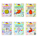 Flowchart Explorers Human Body STEM 6 Science Books Set: (Brain, Digestive, Heart, Lungs, Senses, Skeleton)