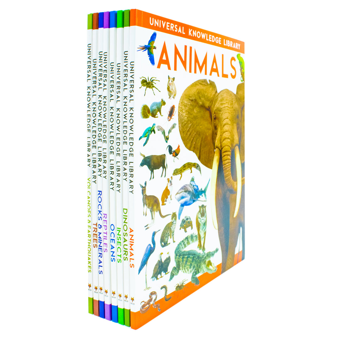 Library Animals Book Universal Knowledge Library Animals and Nature 8 Volumes Book Collecti ...