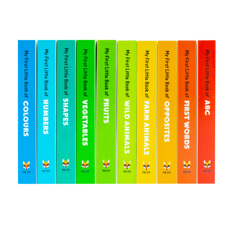 My First Little Library – 10 Board Books Set Collection | Early Learning for Babies & Toddlers (ABC, Numbers, Shapes, Colors, Animals & More)