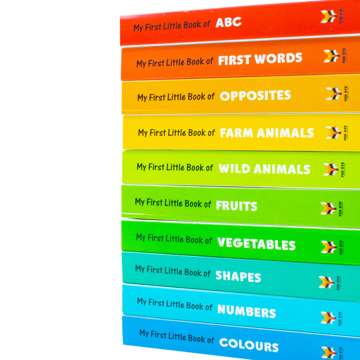 My First Little Library – 10 Board Books Set Collection | Early Learning for Babies & Toddlers (ABC, Numbers, Shapes, Colors, Animals & More)