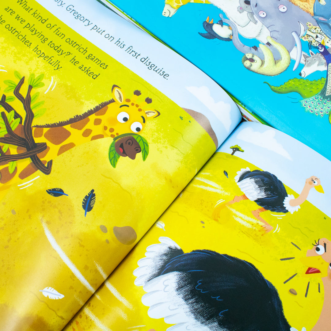 A Day at the Zoo– 10 Animal Stories Children's Picture Book Collection |Fun Illustrated Wildlife Adventures with Giraffe, Penguin, Meerkat & Alligator