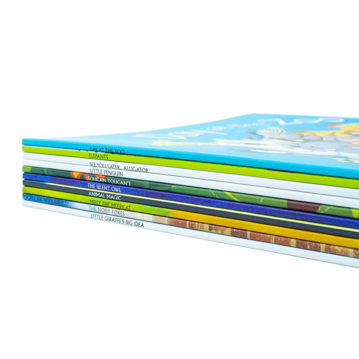 A Day at the Zoo– 10 Animal Stories Children's Picture Book Collection |Fun Illustrated Wildlife Adventures with Giraffe, Penguin, Meerkat & Alligator