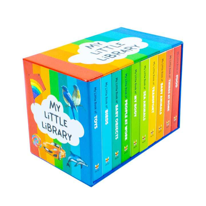 My Little Library – 10-Book Set Collection | Early Learning Board Books for Babies & Toddlers (Animals, Transport, Food, Toys, People & More)
