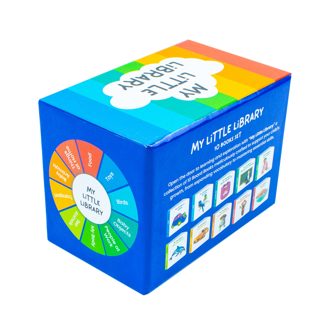 My Little Library – 10-Book Set Collection | Early Learning Board Books for Babies & Toddlers (Animals, Transport, Food, Toys, People & More)