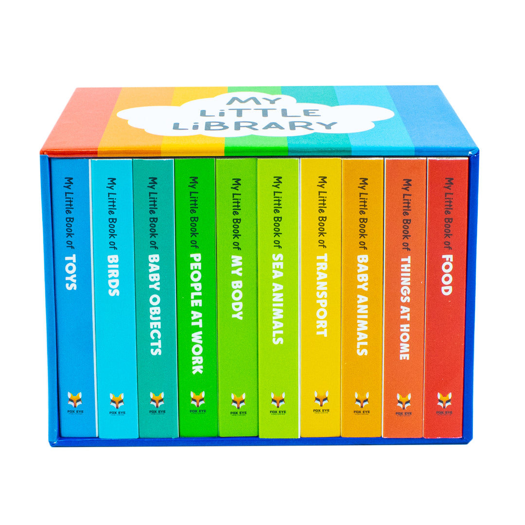 My Little Library – 10-Book Set Collection | Early Learning Board Books for Babies & Toddlers (Animals, Transport, Food, Toys, People & More)