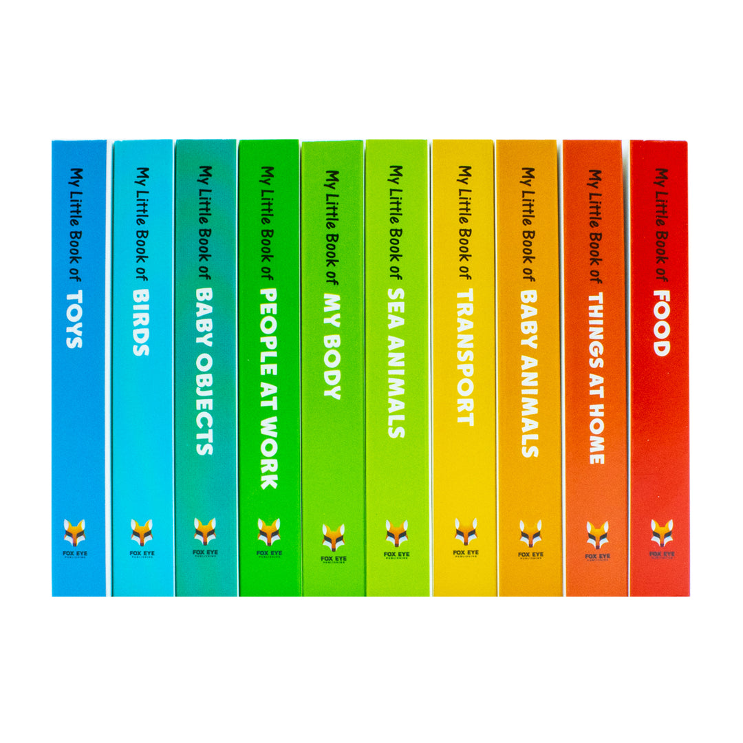 My Little Library – 10-Book Set Collection | Early Learning Board Books for Babies & Toddlers (Animals, Transport, Food, Toys, People & More)