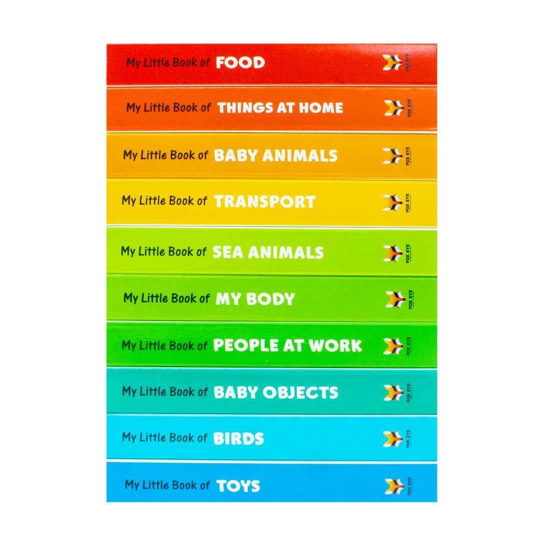 My Little Library – 10-Book Set Collection | Early Learning Board Books for Babies & Toddlers (Animals, Transport, Food, Toys, People & More)