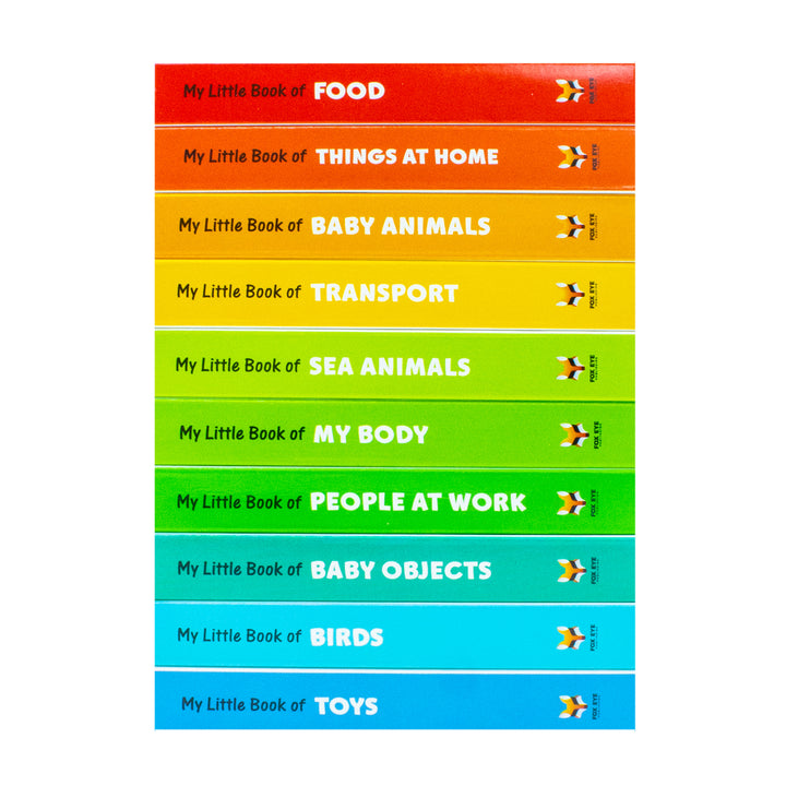 My Little Library – 10-Book Set Collection | Early Learning Board Books for Babies & Toddlers (Animals, Transport, Food, Toys, People & More)