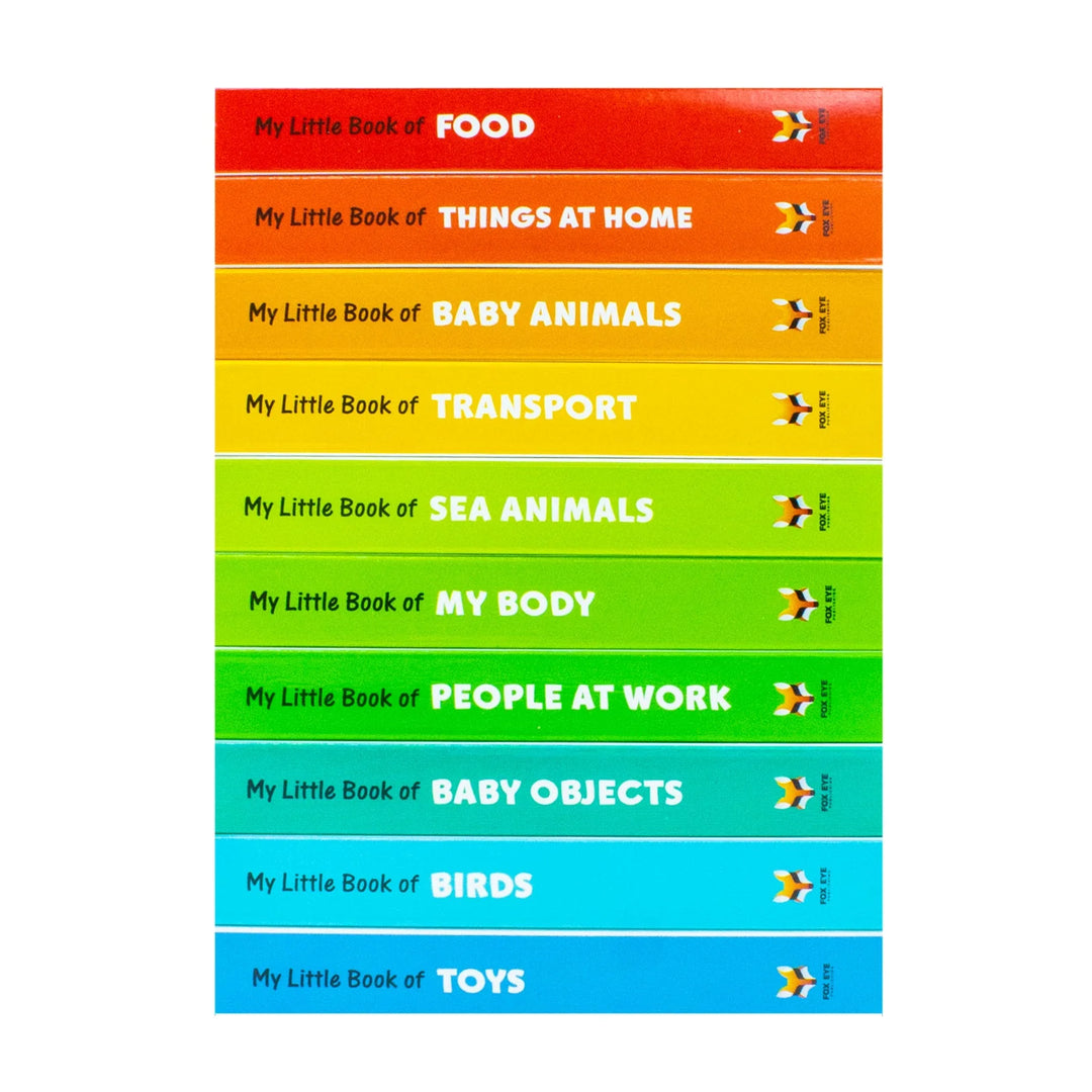 My Little Library – 10-Books Collection Set | Early Learning Board Books for Babies & Toddlers (Animals, Transport, Food, Toys, People & More)