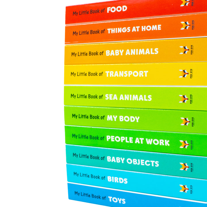 My Little Library – 10-Book Set Collection | Early Learning Board Books for Babies & Toddlers (Animals, Transport, Food, Toys, People & More)