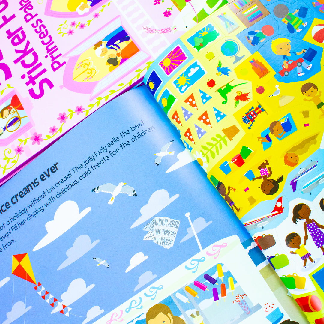 Dress Up Dolly 4 Sticker Book Set Activity Collection for Kids Fun Stickers, Fashion, Holiday, Princess, Wedding Themes Creative & Educational Play