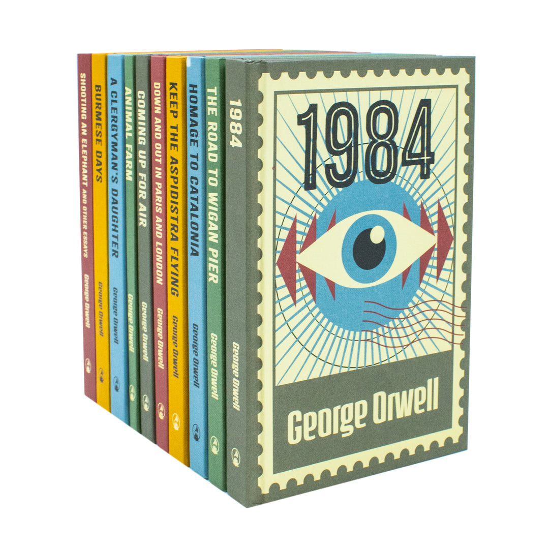 The Greatest Works Of George Orwell 10 Books Hardback Collection (1984, Animal Farm, The Road To Wigan Pier, Homage To Catalonia, Keep The Aspidistra Flying, Down And Out In Paris And London