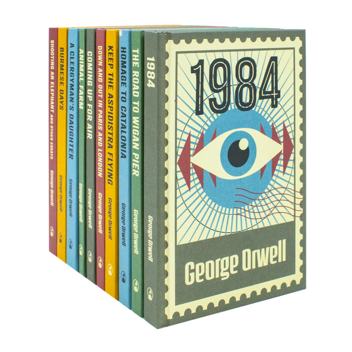 The Greatest Works Of George Orwell 10 Books Hardback Collection (1984, Animal Farm, The Road To Wigan Pier, Homage To Catalonia, Keep The Aspidistra Flying, Down And Out In Paris And London