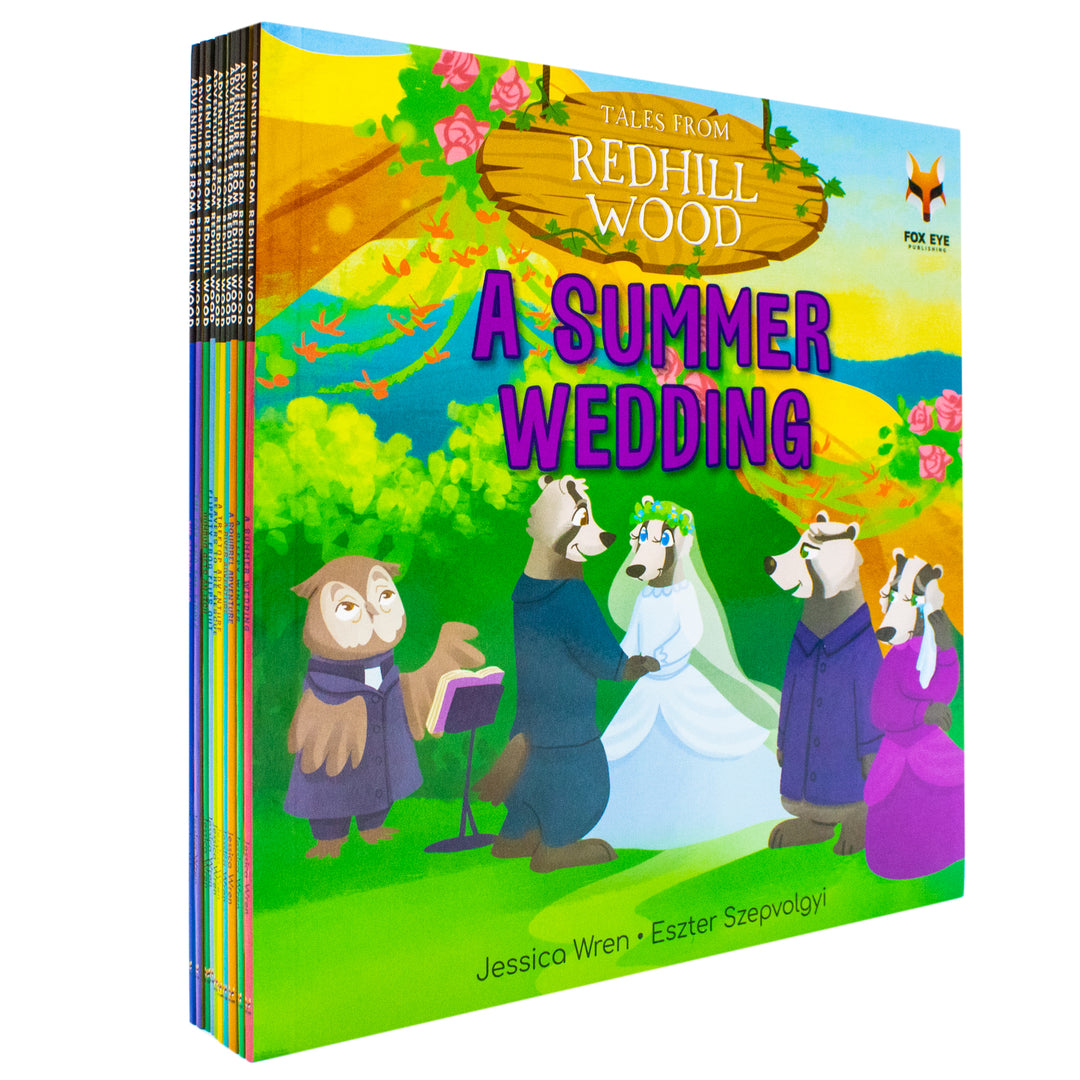 Tales from Redhill Wood 10 Books Collection Set by Jessica Wren: A Summer Wedding, A Sleepy Winter, A Squirrel Adventure, A River Adventure, A Treetop Adventure and More