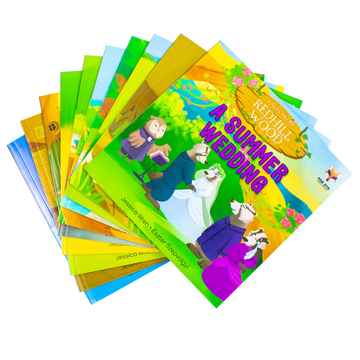 Tales from Redhill Wood 10 Books Collection Set by Jessica Wren: A Summer Wedding, A Sleepy Winter, A Squirrel Adventure, A River Adventure, A Treetop Adventure and More