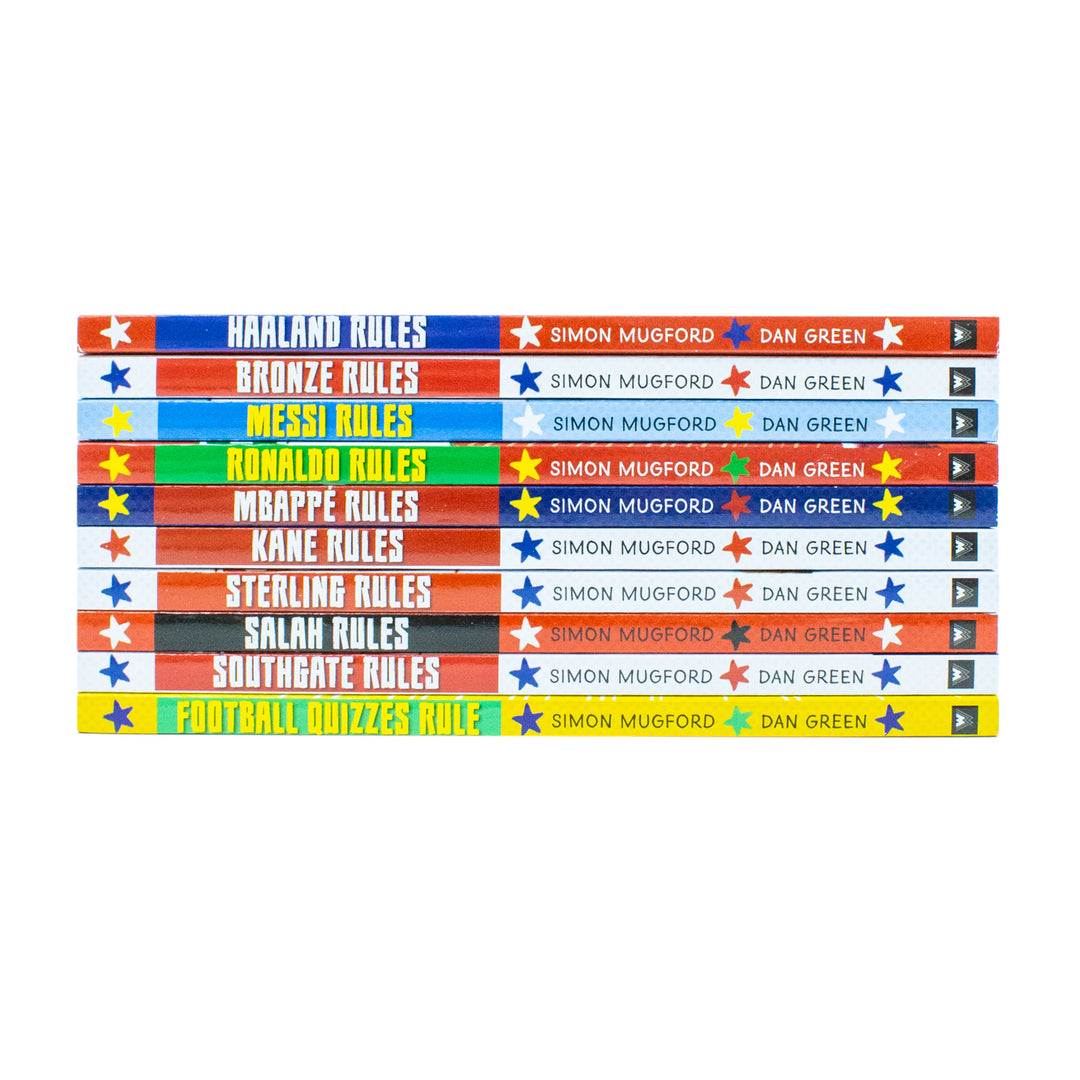 Football Superstars 10 Books Collection Rules Mega Pack Set By Simon Mugford & Dan Green