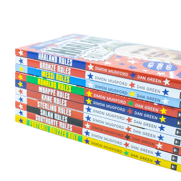 Football Superstars 10 Books Collection Rules Mega Pack Set By Simon Mugford & Dan Green