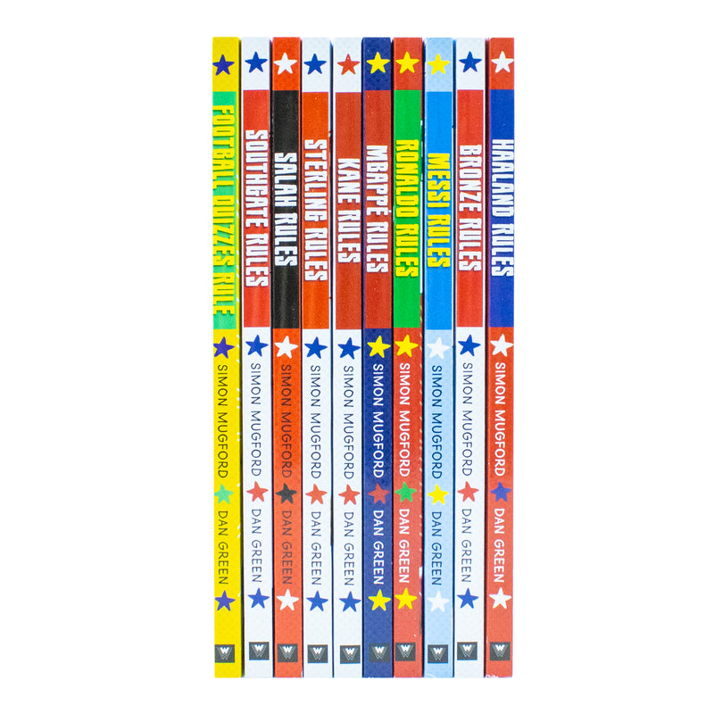 Football Superstars 10 Books Collection Rules Mega Pack Set By Simon Mugford & Dan Green