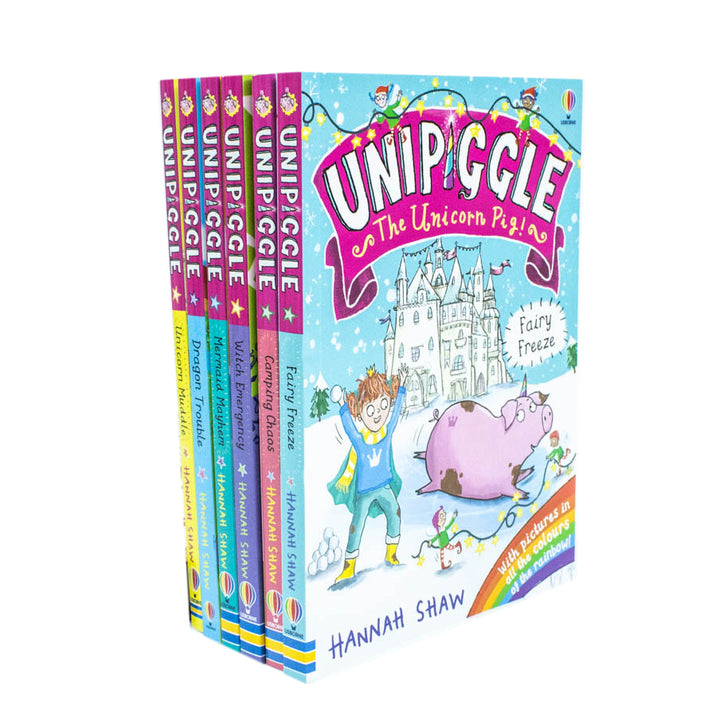 Unipiggle the Unicorn Pig Series – 6-Book Collection by Hannah Shaw | Magical Fantasy Adventure for Children with Dragons, Mermaids, Witches & Fairies