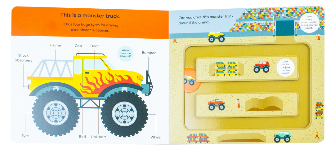 Make Tracks 5 Book Set – Interactive Vehicle Board Books for Toddlers