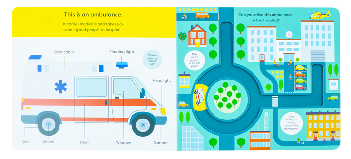 Make Tracks 5 Book Set – Interactive Vehicle Board Books for Toddlers