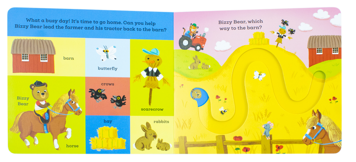 Bizzy Bear: Find and Follow Series 4 Books Set by Benji Davies – Interactive Board Books for Curious Little Readers | At The Zoo, On The Farm, At The Dinosaur Park and Under The Sea