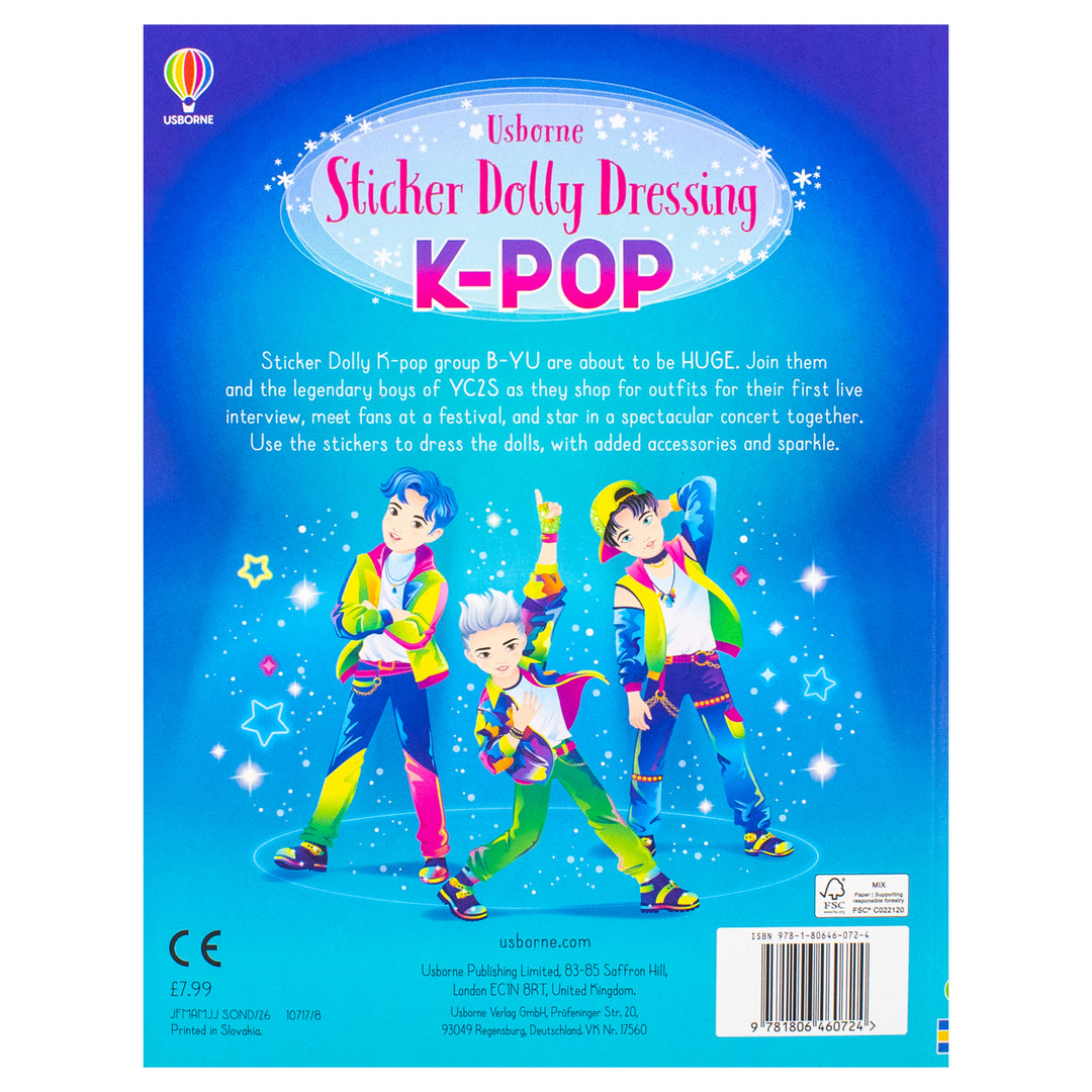 Sticker Dolly Dressing K-POP Sticker Activity Book for Kids – Over 300 Stickers by Usborne