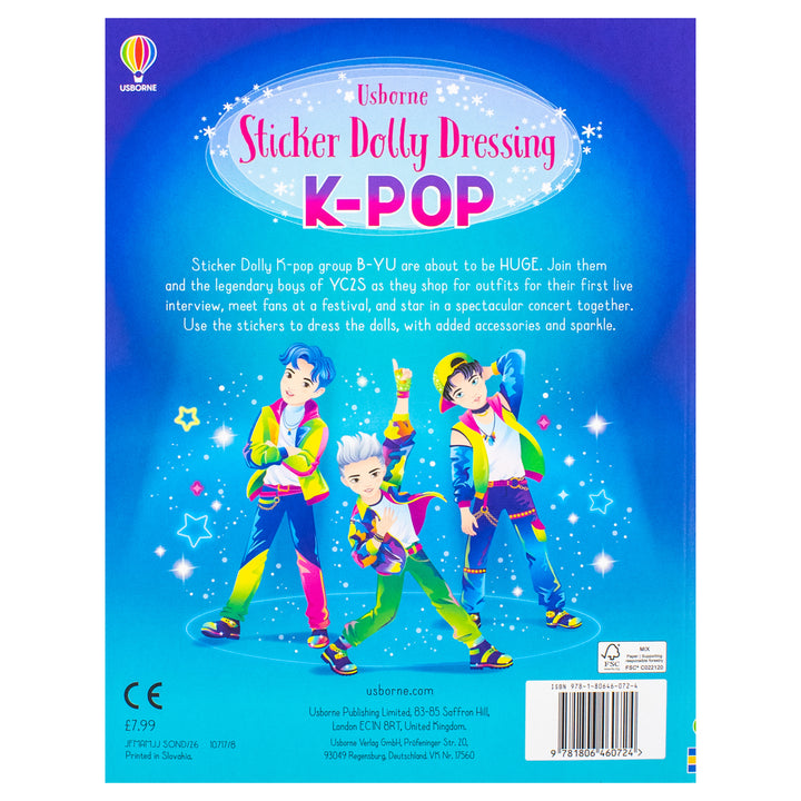 Sticker Dolly Dressing K-POP Sticker Activity Book for Kids – Over 300 Stickers by Usborne
