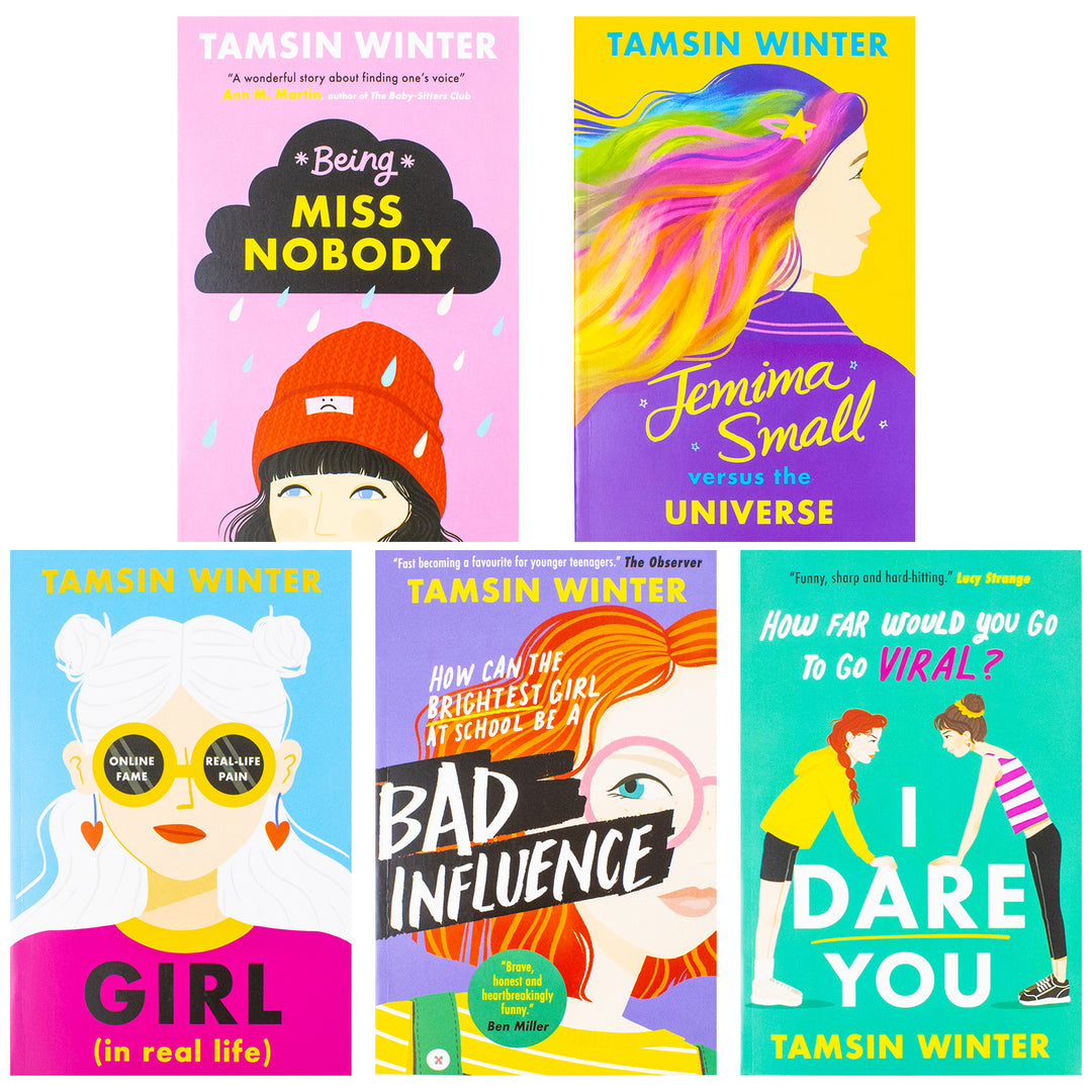 Tamsin Winter 5 Books Collection Set (Being Miss Nobody, Jemima Small Versus the Universe, Girl (In Real Life), Bad Influence and I Dare You) | Paperback