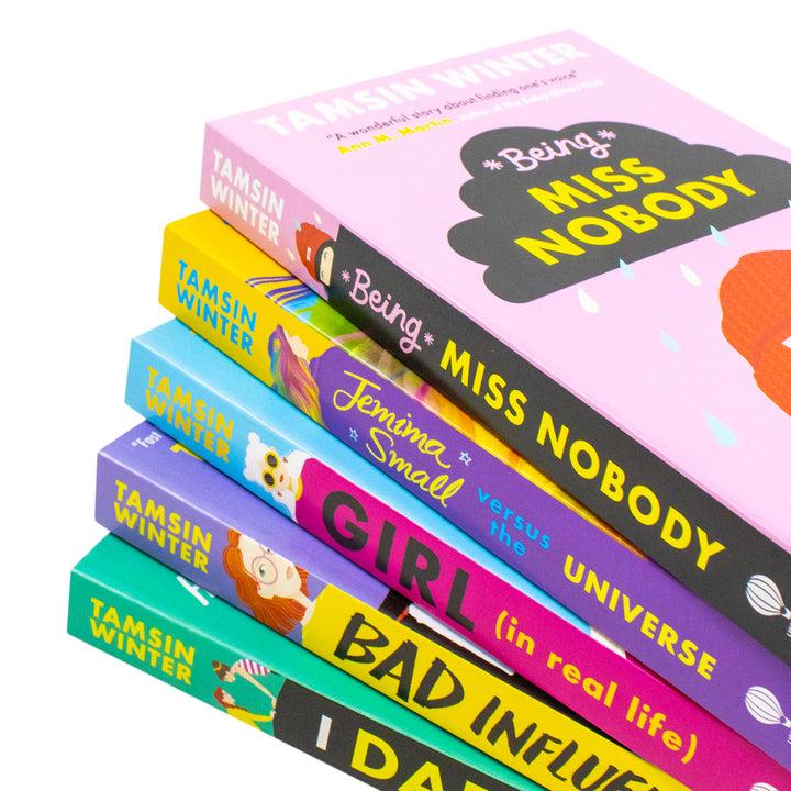 Tamsin Winter 5 Books Collection Set (Being Miss Nobody, Jemima Small Versus the Universe, Girl (In Real Life), Bad Influence and I Dare You) | Paperback