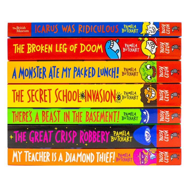 Izzy and Friends (Baby Aliens) Series Collection 9–15 Books Set by Pamela Butchart (Icarus Was Ridiculous, Broken Leg of Doom, A Monster Ate My Packed Lunch, Secret School Invasion, Great Crisp Robbery & More)
