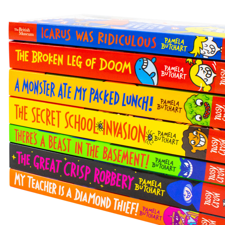 Izzy and Friends (Baby Aliens) Series Collection 9–15 Books Set by Pamela Butchart (Icarus Was Ridiculous, Broken Leg of Doom, A Monster Ate My Packed Lunch, Secret School Invasion, Great Crisp Robbery & More)