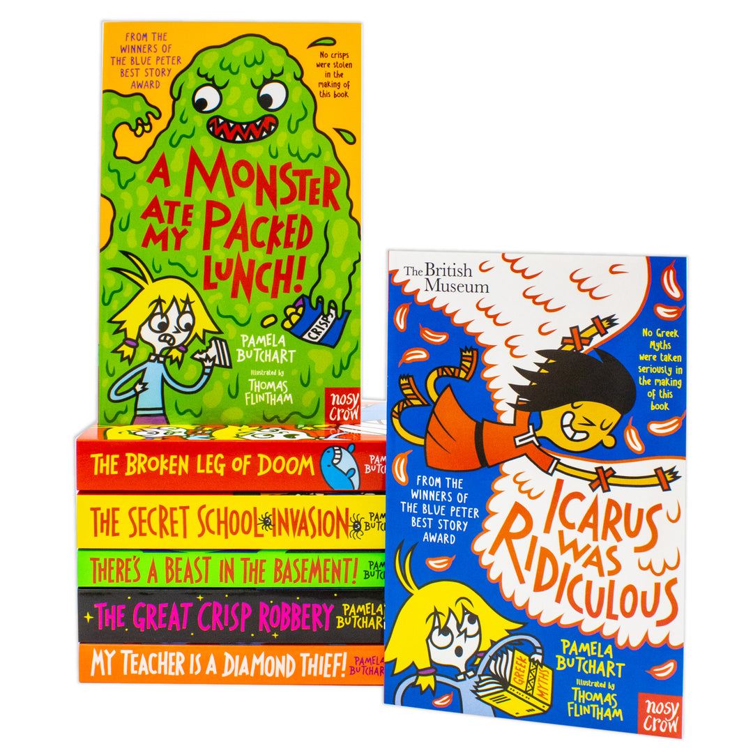 Izzy and Friends (Baby Aliens) Series Collection 9–15 Books Set by Pamela Butchart (Icarus Was Ridiculous, Broken Leg of Doom, A Monster Ate My Packed Lunch, Secret School Invasion, Great Crisp Robbery & More)