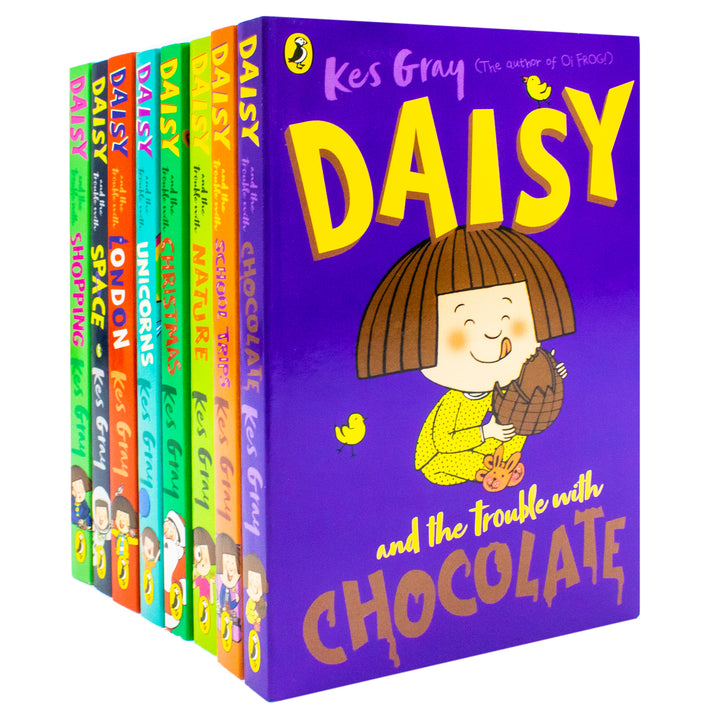 Daisy And Trouble 8 Books Collection Set by Kes Gray (Chocolate,School Trips,Nature,Christmas,Unicorns,London,Space,Shopping)